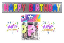 Load image into Gallery viewer, Happy Birthday Balloon Banner - 3.6m