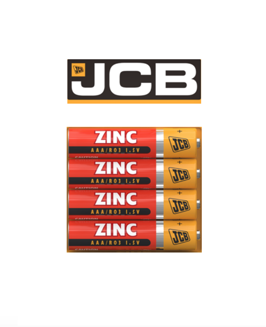 JCB AAA Zinc Batteries