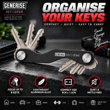 Load image into Gallery viewer, Generise Key Genie Compact Key Holder – Can Hold Up to 8 Keys | Black, Red or Blue