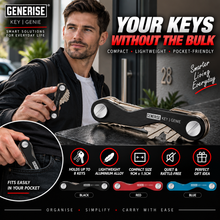 Load image into Gallery viewer, Generise Key Genie Compact Key Holder – Can Hold Up to 8 Keys | Black, Red or Blue