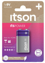Load image into Gallery viewer, Itson ItsPOWER 9V Alkaline Battery – Long Lasting Power for Smoke Alarms &amp; Home Devices