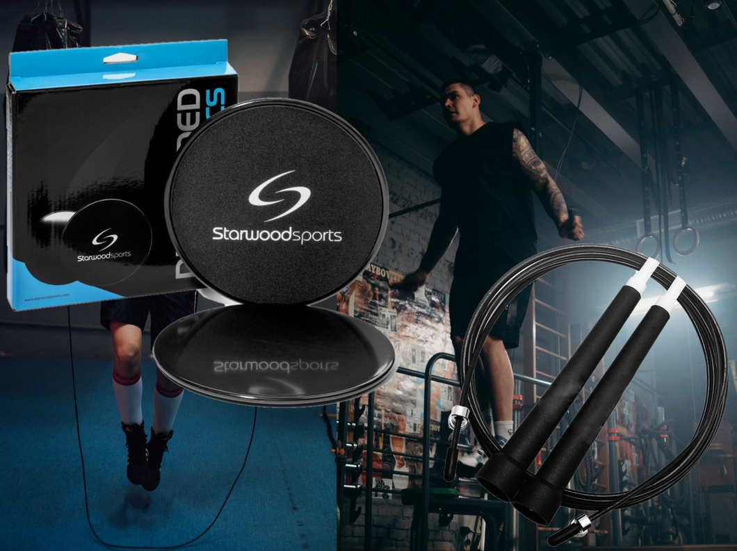 Generise Gym Gliding Discs & Optional Speed Skipping Rope – Core, Cardio & Full-Body Training Set