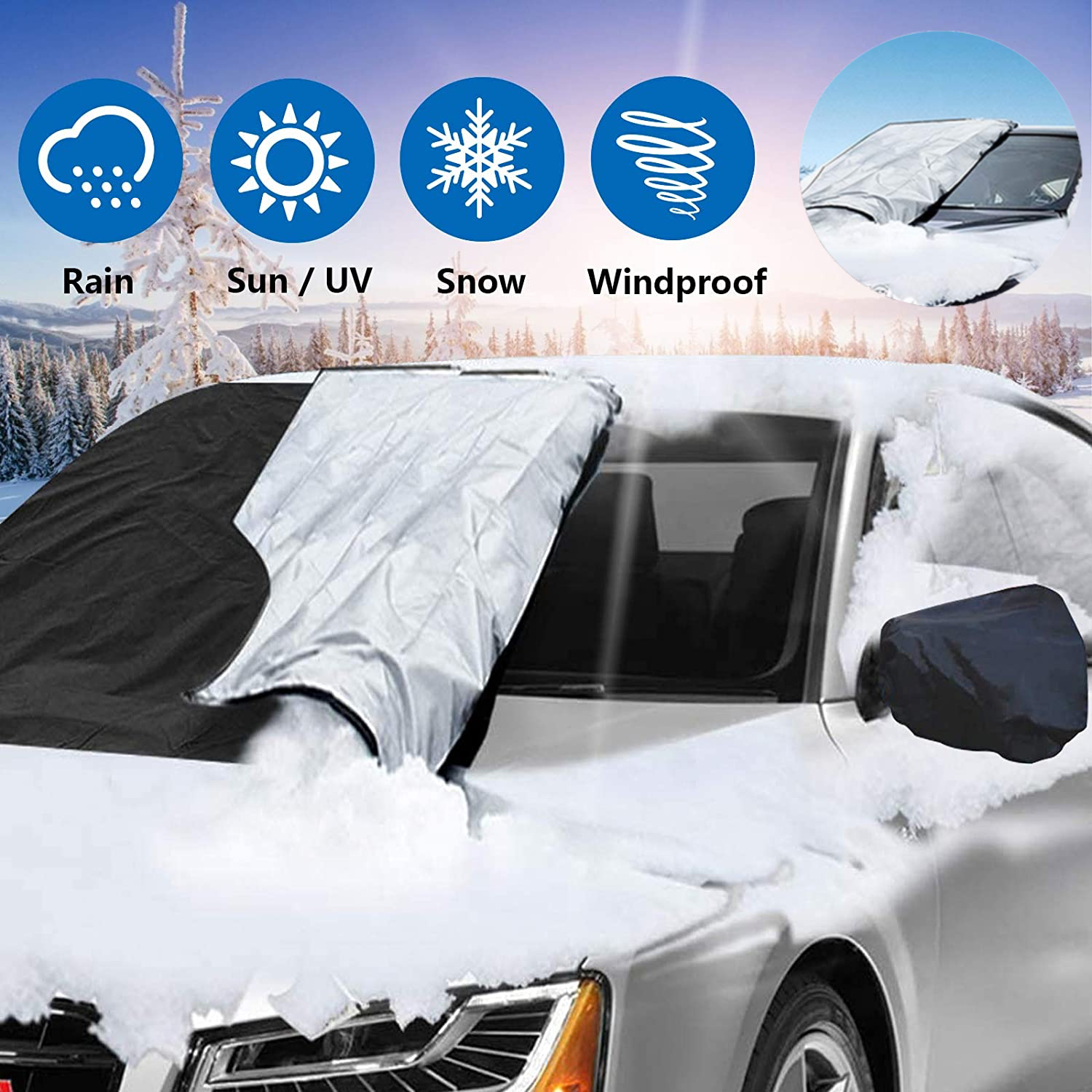 Windscreen Car Cover - Anti Theft, Year Round Use & Reversible - Small –  Generise