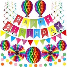Load image into Gallery viewer, The Ultimate Happy Birthday Banner and Honeycomb Decoration Set