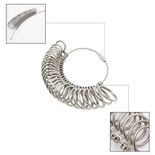 Load image into Gallery viewer, Metallic 26pc Ring Size Measure with Adjustable Ring Measure Strip