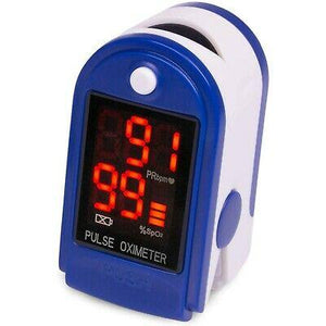 Generise Oximeter Finger Tip Pulse - Blue & White Case - Red Display