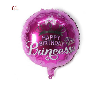 Large 18" Inch Happy Birthday Party Balloons with String and Straw