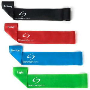 4pc Gym Loop Resistant Bands - Multi Weight - Weight Between 5lbs - 30lbs
