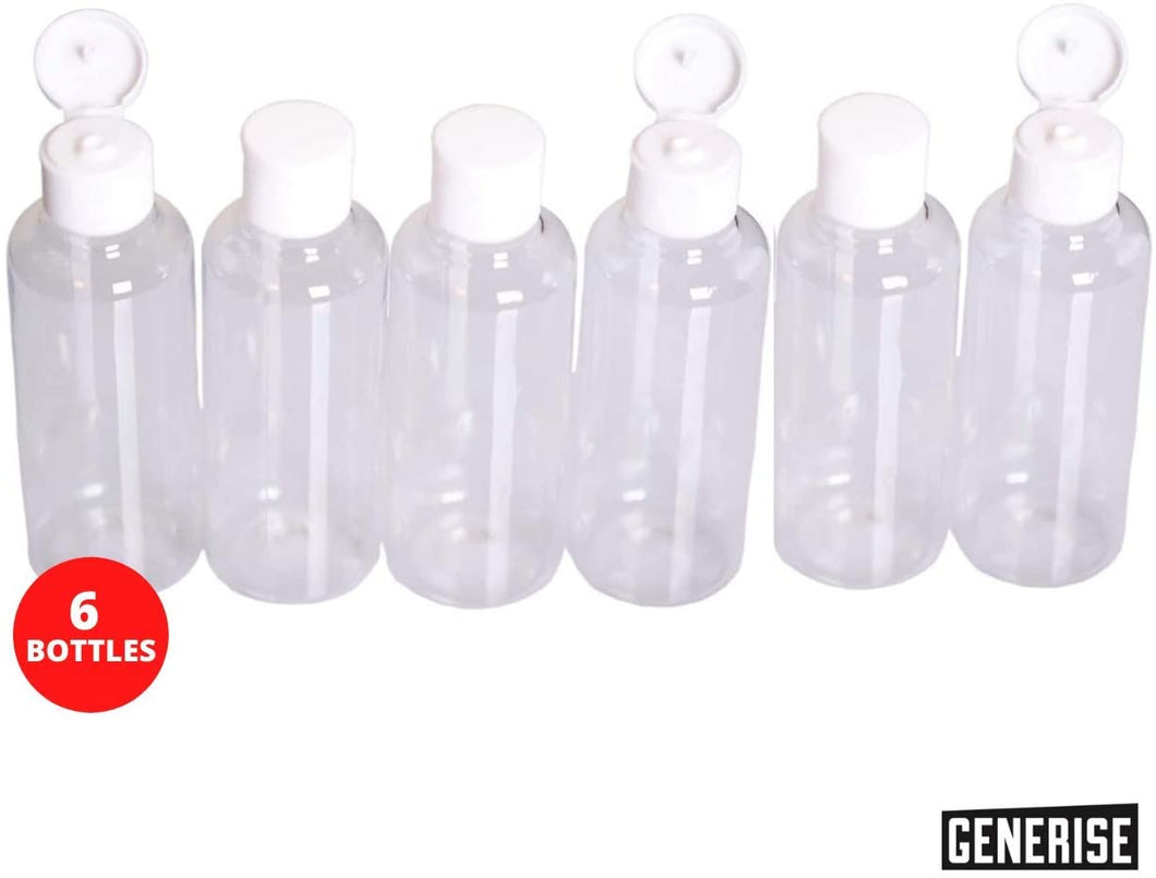 Travel Bottles GENERISE 100ml Plastic Bottles - X6 Plastic