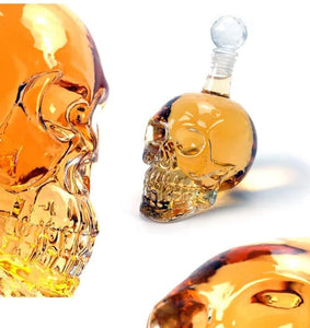 Generise Skull Decanter 700ml or 350ml with x6 Skull drinking glasses 75ml