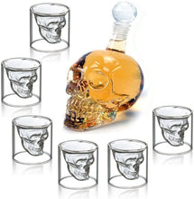 Load image into Gallery viewer, Generise Skull Decanter 700ml or 350ml with x6 Skull drinking glasses 75ml