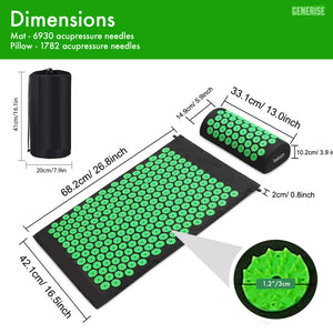 Generise Acupressure Mat with Pillow and Bag