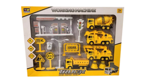 14pc Under Construction Truck Set - Toys