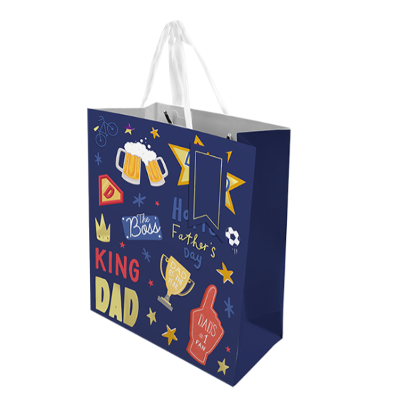 Generise Fathers Day Gift Bag 21.3cm x 10.1cm x 25.2cm - THE BOSS