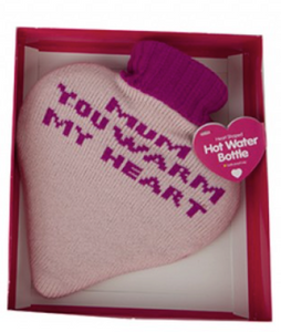 Generise Hot Water Bottle - 1 Litre Heart Shaped with Cover