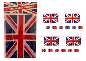 Union Jack 20ft Bunting - XL Flags Measuring 30cm x 20cm