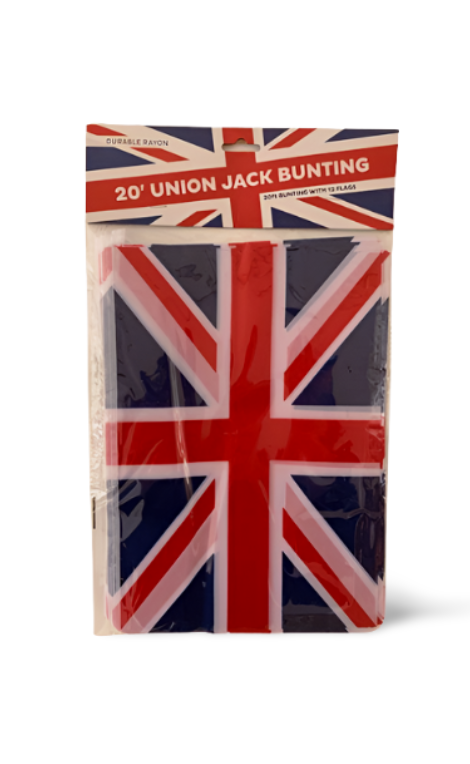 Union Jack 20ft Bunting - XL Flags Measuring 30cm x 20cm