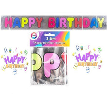 Load image into Gallery viewer, Happy Birthday Balloon Banner - 3.6m