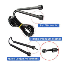 Load image into Gallery viewer, Generise Speed Skipping Rope - Black PVC