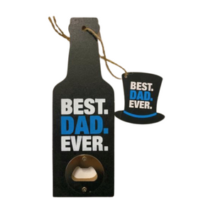 BEST DAD EVER Large Wooden Bottle Opener - Fathers Day